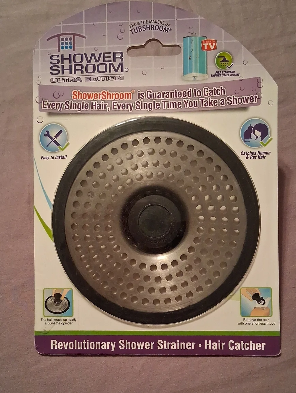 ShowerShroom Ultra Edition Stainless Steel Shower Strainer Hair Catcher